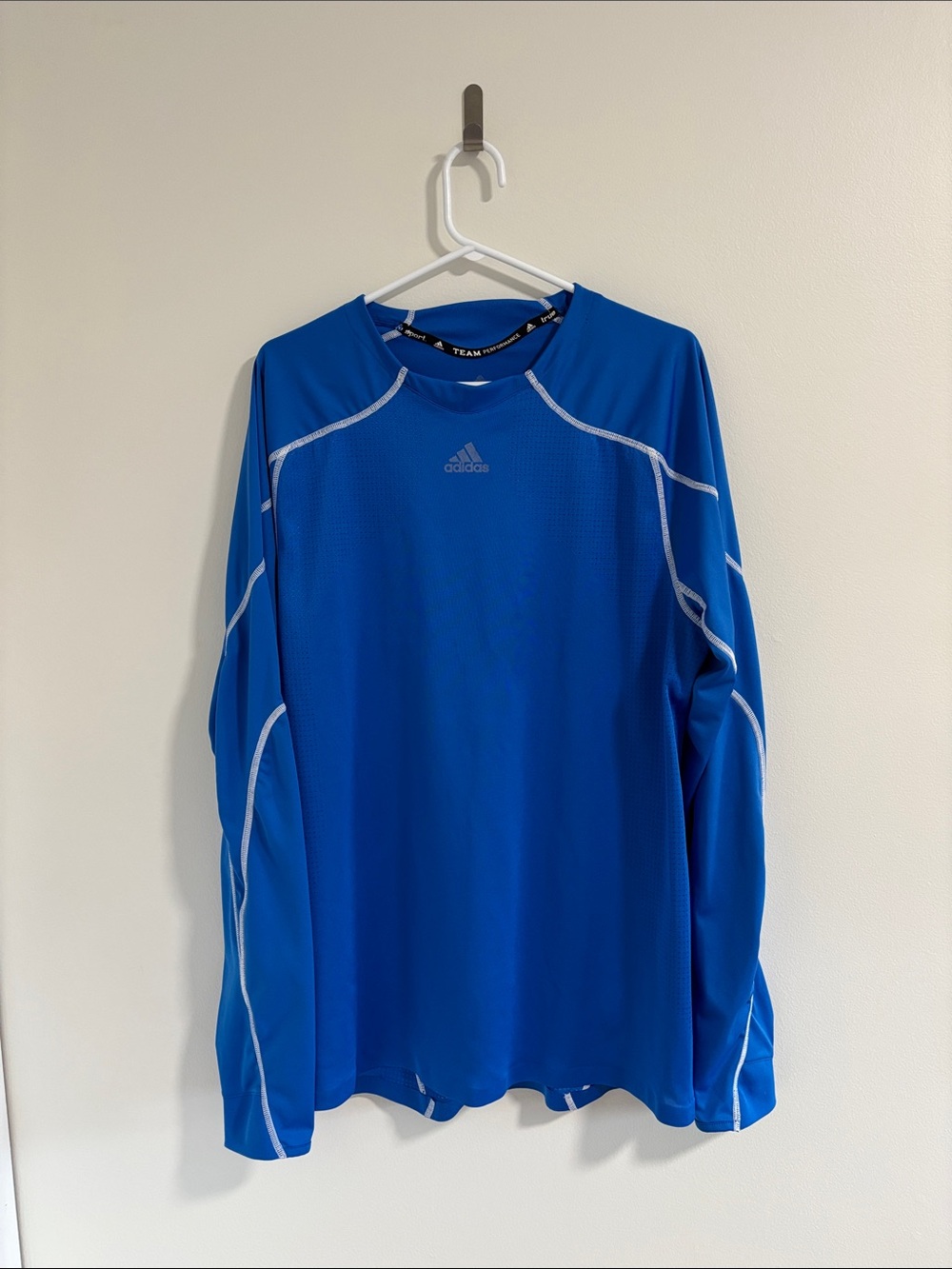 adidas Royal Blue Long-Sleeve Training Top Men’s Size L